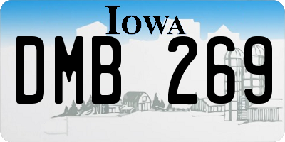 IA license plate DMB269