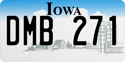 IA license plate DMB271