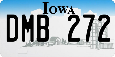 IA license plate DMB272