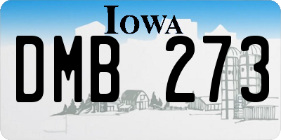 IA license plate DMB273