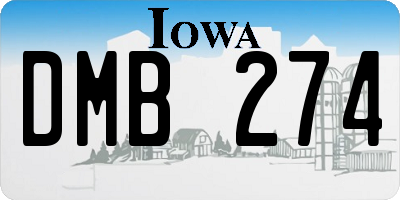 IA license plate DMB274