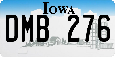 IA license plate DMB276