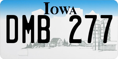 IA license plate DMB277