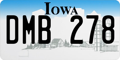 IA license plate DMB278