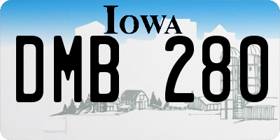 IA license plate DMB280
