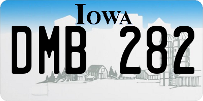 IA license plate DMB282