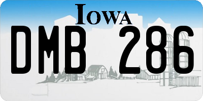 IA license plate DMB286