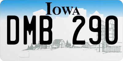 IA license plate DMB290