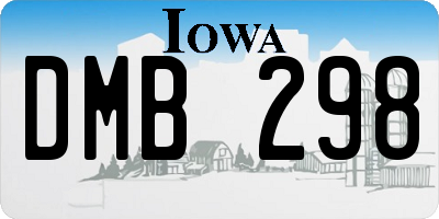 IA license plate DMB298
