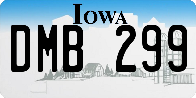 IA license plate DMB299