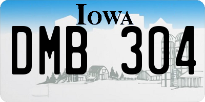 IA license plate DMB304