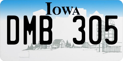IA license plate DMB305