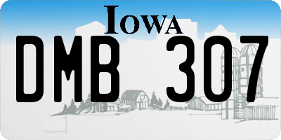 IA license plate DMB307