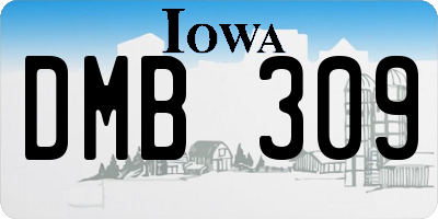 IA license plate DMB309