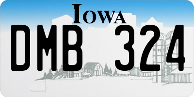 IA license plate DMB324