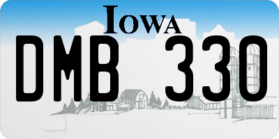 IA license plate DMB330