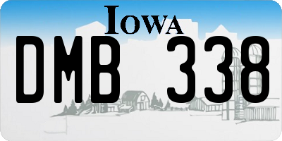 IA license plate DMB338