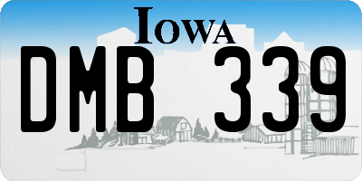 IA license plate DMB339