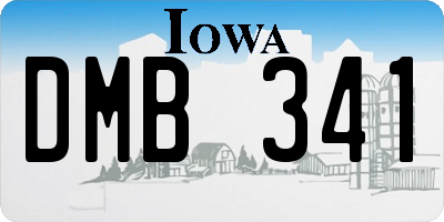 IA license plate DMB341