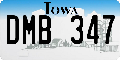 IA license plate DMB347