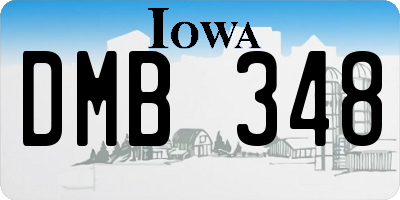 IA license plate DMB348