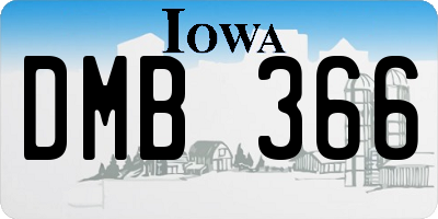 IA license plate DMB366