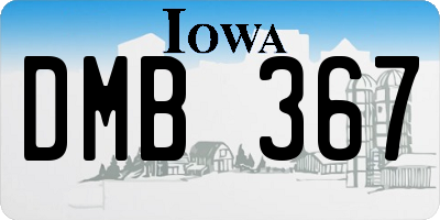 IA license plate DMB367