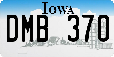 IA license plate DMB370