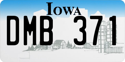 IA license plate DMB371