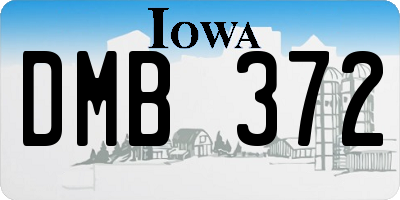 IA license plate DMB372