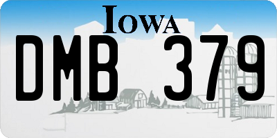 IA license plate DMB379