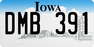 IA license plate DMB391
