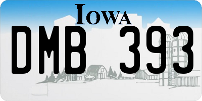 IA license plate DMB393