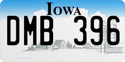 IA license plate DMB396