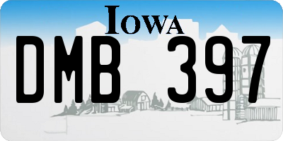 IA license plate DMB397
