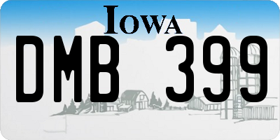 IA license plate DMB399