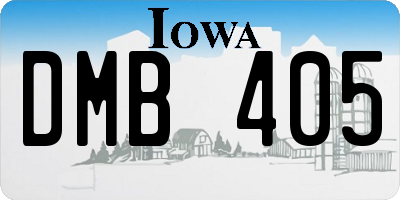 IA license plate DMB405