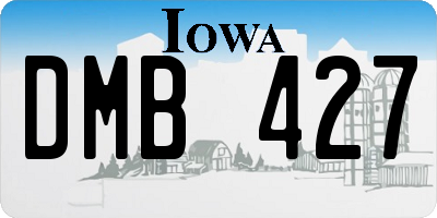 IA license plate DMB427