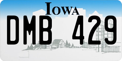 IA license plate DMB429