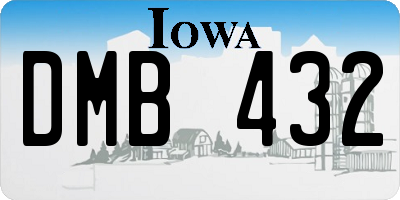 IA license plate DMB432
