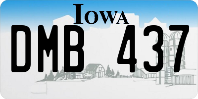 IA license plate DMB437