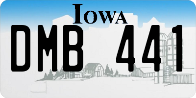 IA license plate DMB441