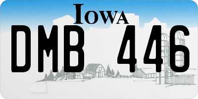 IA license plate DMB446