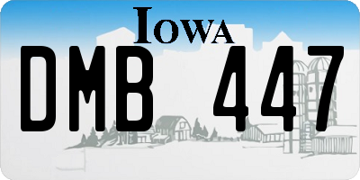 IA license plate DMB447
