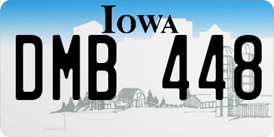 IA license plate DMB448