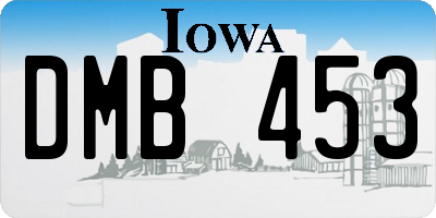 IA license plate DMB453