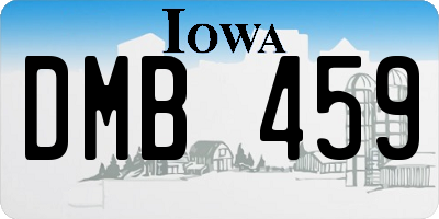 IA license plate DMB459