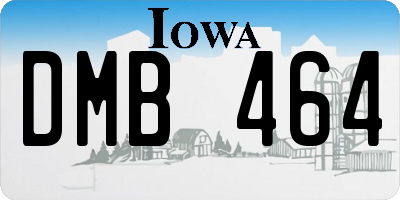 IA license plate DMB464