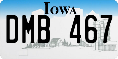 IA license plate DMB467