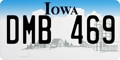 IA license plate DMB469